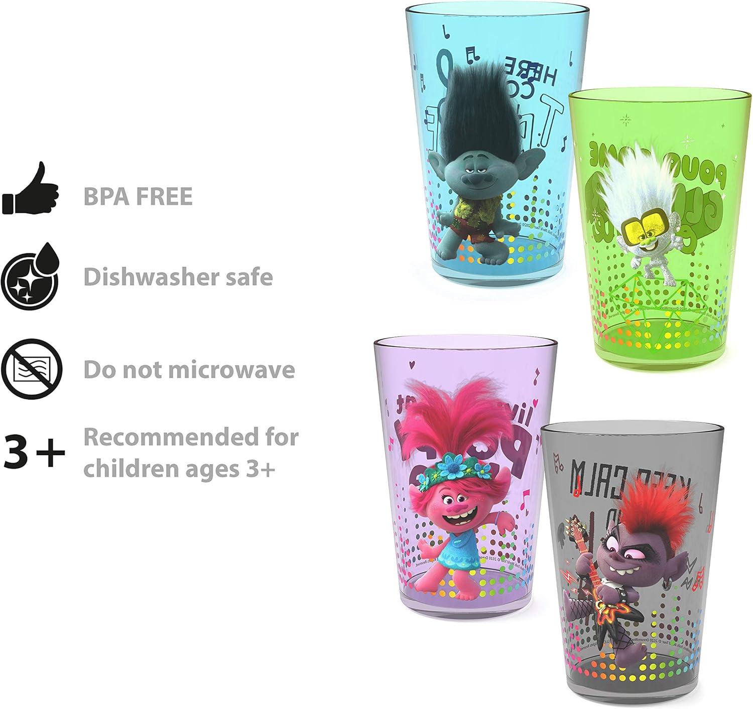 imageZak Designs Bluey Nesting Tumbler Set Includes Durable Plastic Cups with Variety Artwork Fun Drinkware is Perfect for Kids 145 oz 4Pack NonBPAPoppy Friends