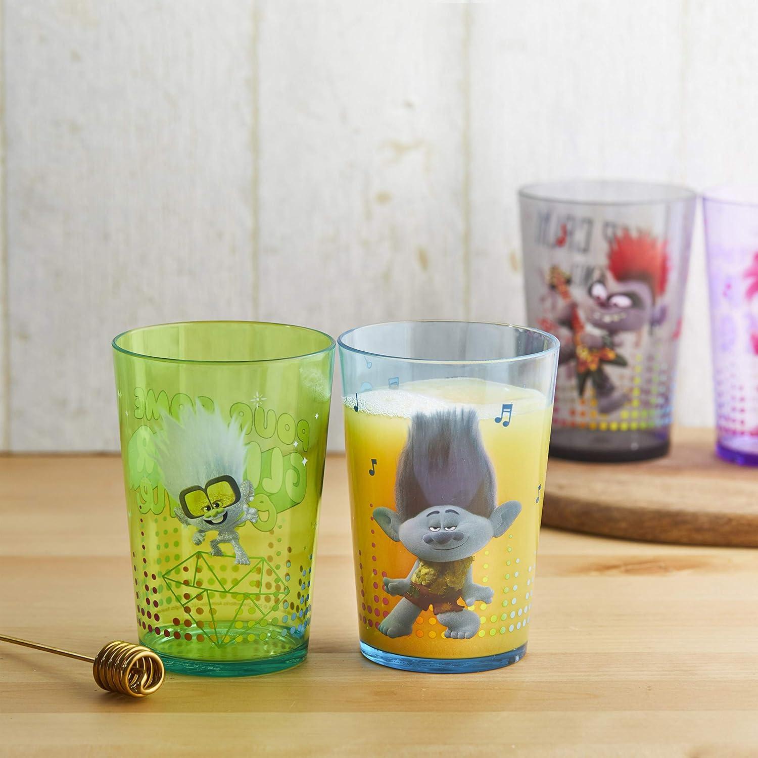 imageZak Designs Bluey Nesting Tumbler Set Includes Durable Plastic Cups with Variety Artwork Fun Drinkware is Perfect for Kids 145 oz 4Pack NonBPAPoppy Friends