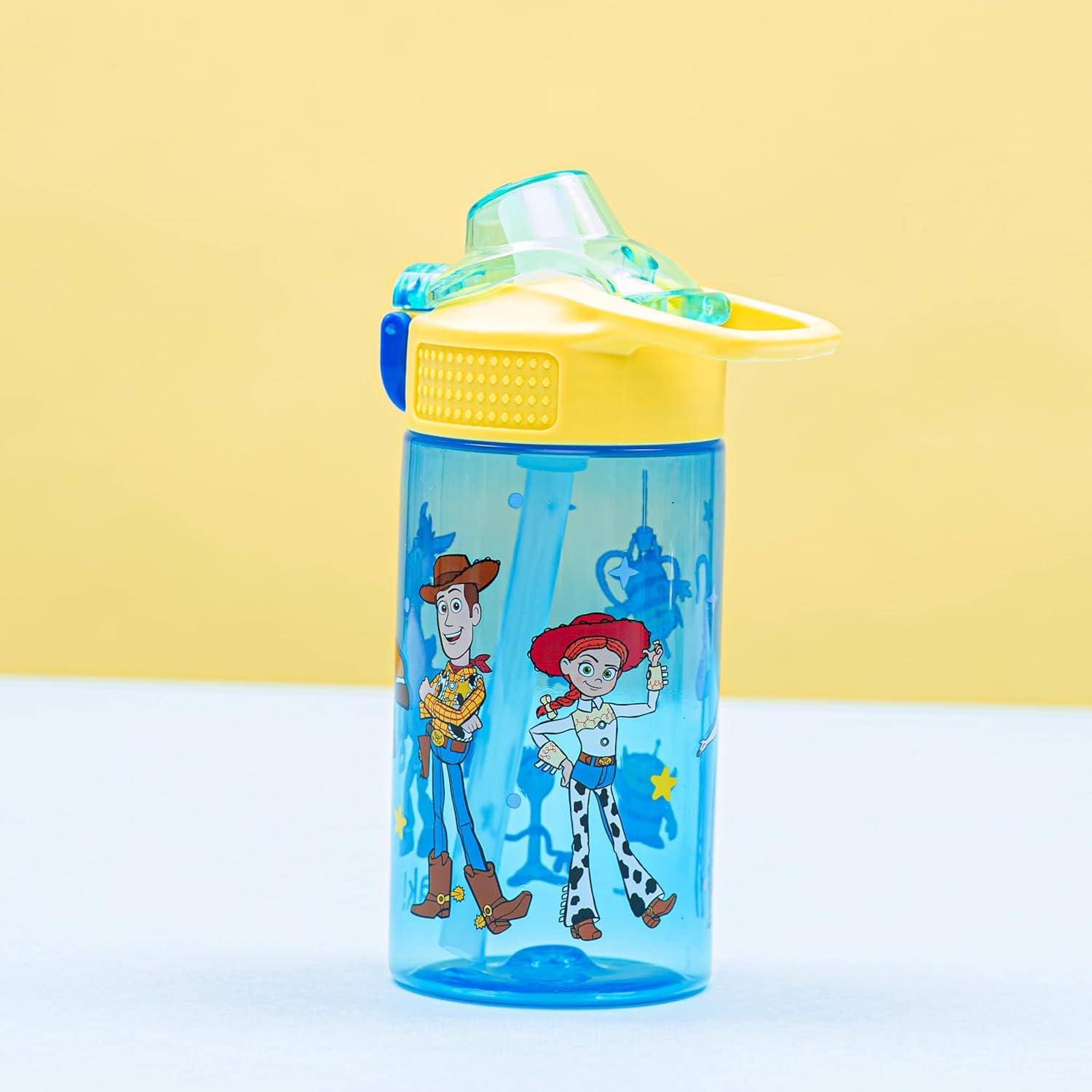 imageZak Designs Bluey Sage Kids Water Bottle For School or Travel 16oz Durable Plastic Water Bottle With Straw Handle and LeakProof PopUp Spout Cover Bluey amp BingoToy Story Woody Friends