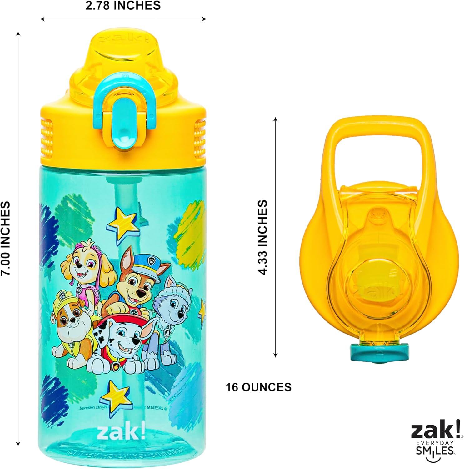 imageZak Designs Bluey Sage Kids Water Bottle For School or Travel 16oz Durable Plastic Water Bottle With Straw Handle and LeakProof PopUp Spout Cover Bluey amp BingoPAW Patrol Chase Marshall Skye Rubble Everest