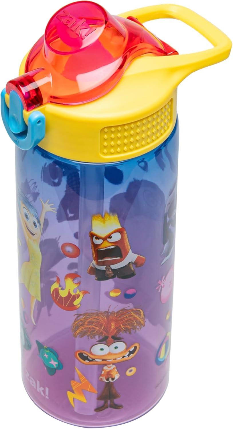 imageZak Designs Bluey Sage Kids Water Bottle For School or Travel 16oz Durable Plastic Water Bottle With Straw Handle and LeakProof PopUp Spout Cover Bluey amp BingoInside Out 2