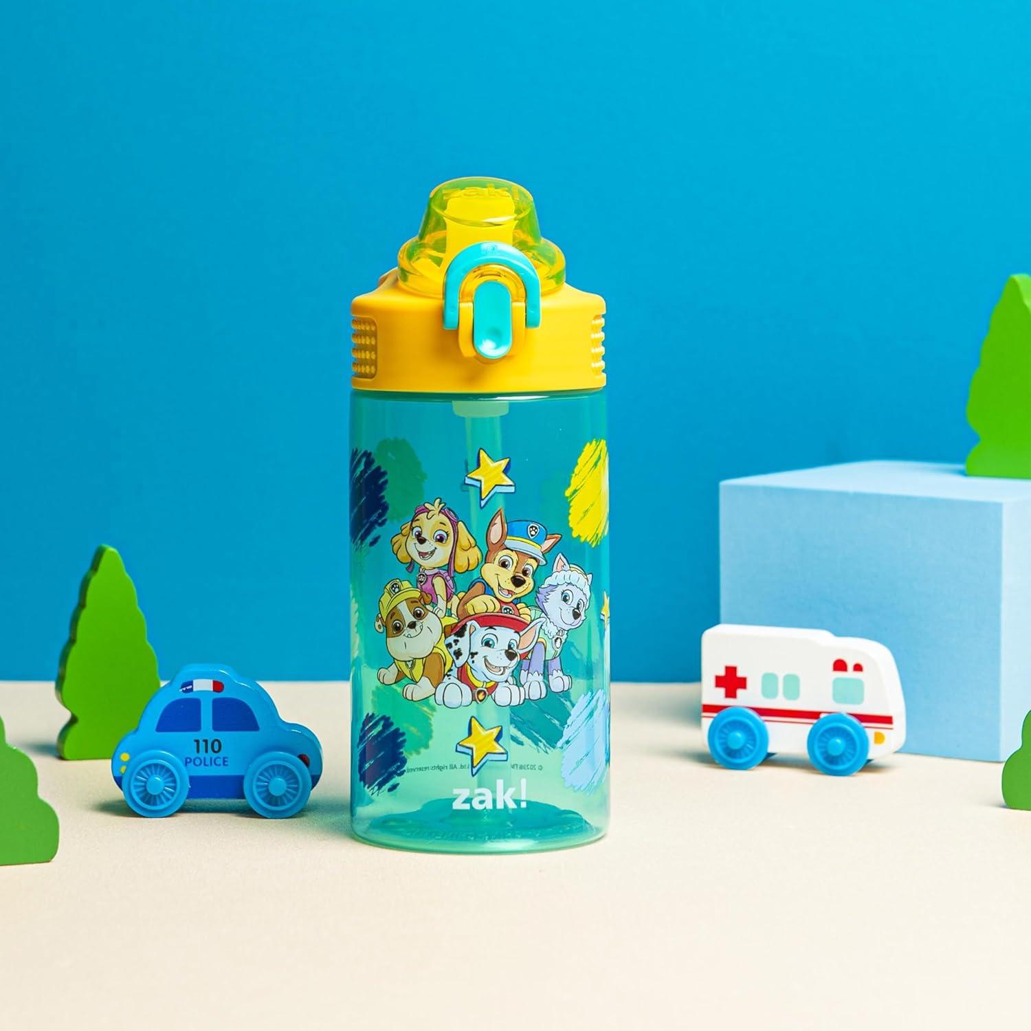 imageZak Designs Bluey Sage Kids Water Bottle For School or Travel 16oz Durable Plastic Water Bottle With Straw Handle and LeakProof PopUp Spout Cover Bluey amp BingoPAW Patrol Chase Marshall Skye Rubble Everest