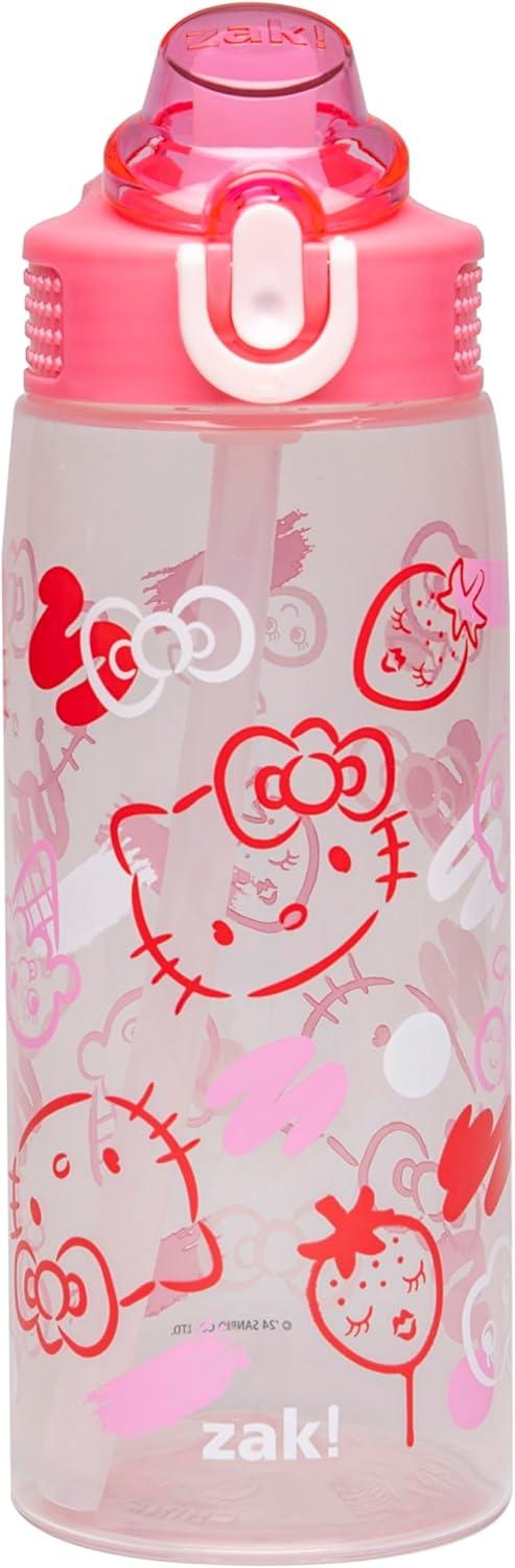 imageZak Designs Bluey Sage Kids Water Bottle For School or Travel 16oz Durable Plastic Water Bottle With Straw Handle and LeakProof PopUp Spout Cover Bluey amp BingoHello Kitty