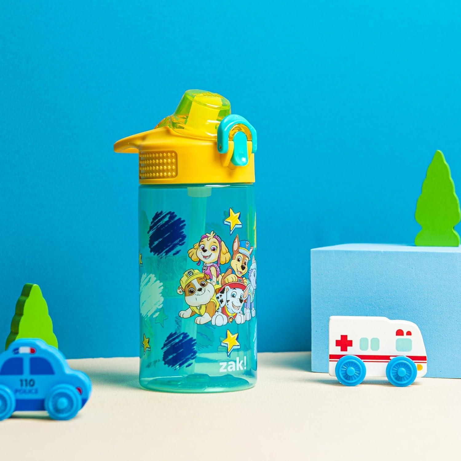 imageZak Designs Bluey Sage Kids Water Bottle For School or Travel 16oz Durable Plastic Water Bottle With Straw Handle and LeakProof PopUp Spout Cover Bluey amp BingoPAW Patrol Chase Marshall Skye Rubble Everest