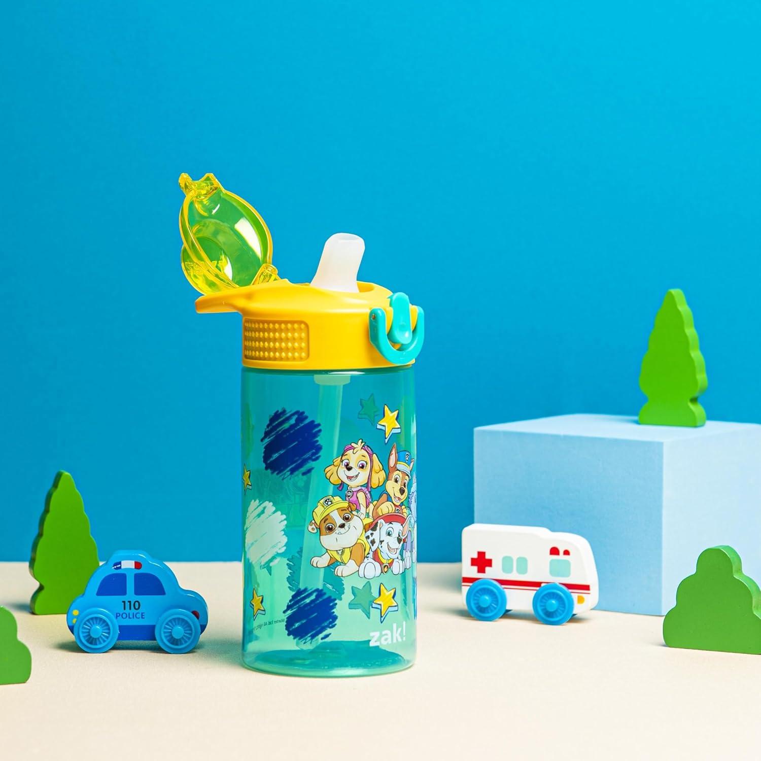 imageZak Designs Bluey Sage Kids Water Bottle For School or Travel 16oz Durable Plastic Water Bottle With Straw Handle and LeakProof PopUp Spout Cover Bluey amp BingoPAW Patrol Chase Marshall Skye Rubble Everest