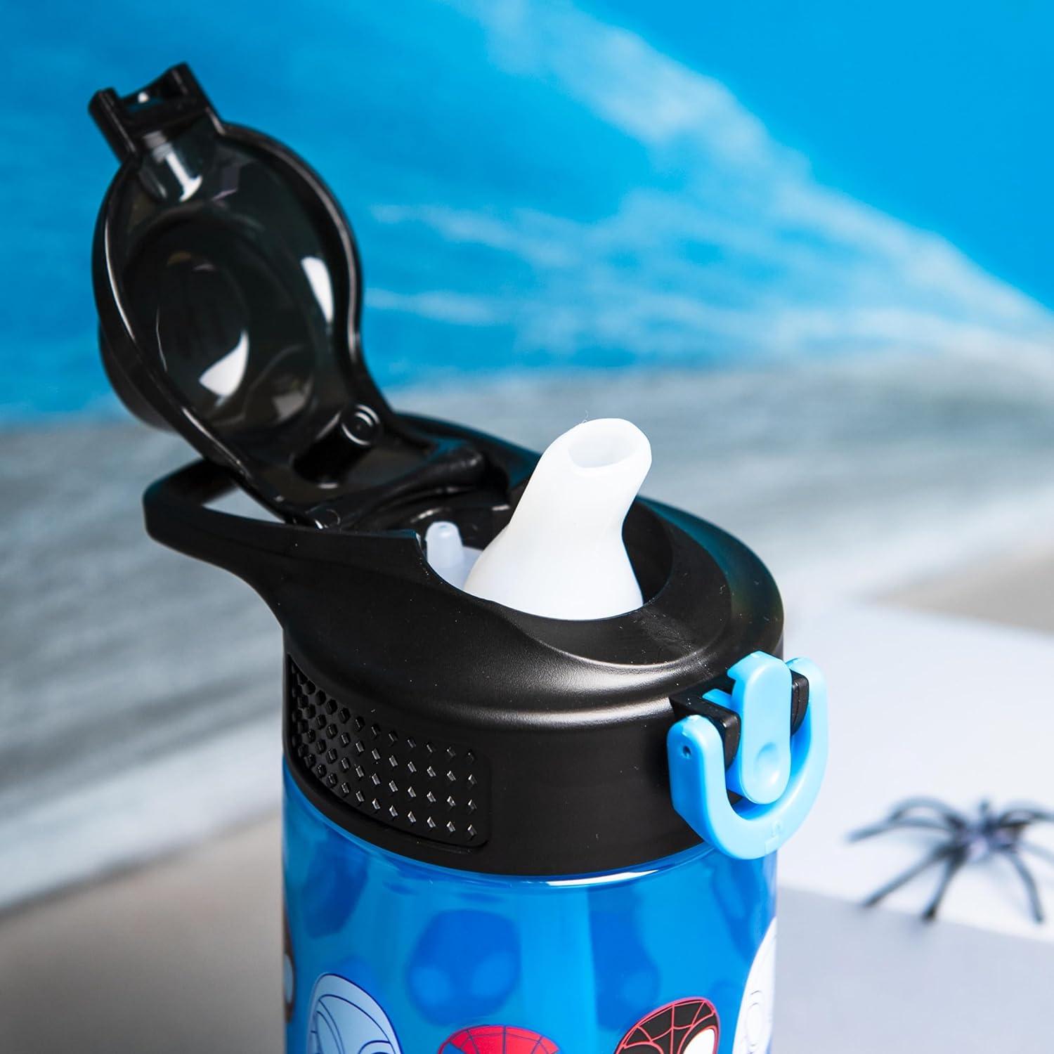 imageZak Designs Bluey Sage Kids Water Bottle For School or Travel 16oz Durable Plastic Water Bottle With Straw Handle and LeakProof PopUp Spout Cover Bluey amp BingoSpidey Spidey and His Amazing Friends
