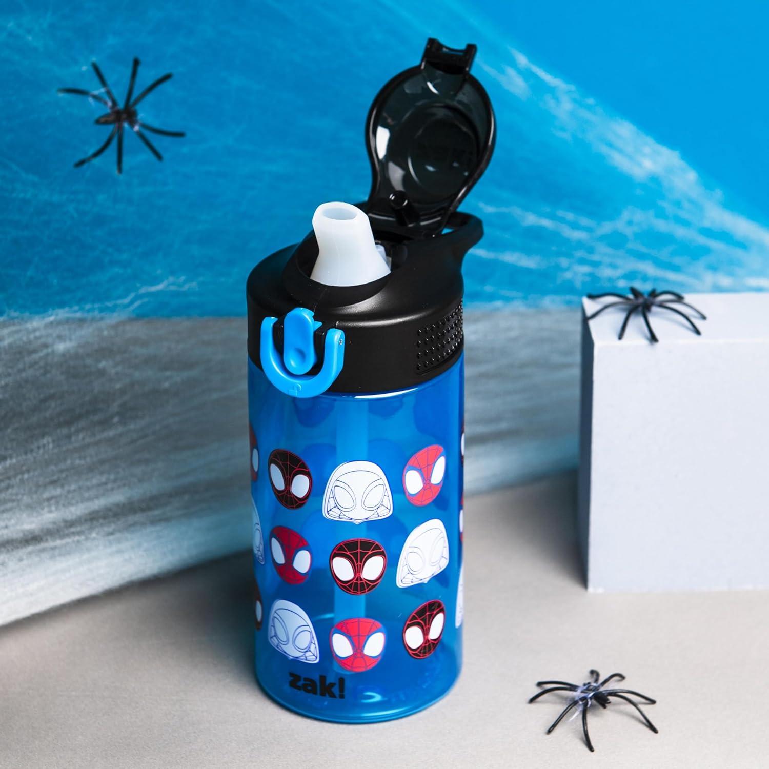 imageZak Designs Bluey Sage Kids Water Bottle For School or Travel 16oz Durable Plastic Water Bottle With Straw Handle and LeakProof PopUp Spout Cover Bluey amp BingoSpidey Spidey and His Amazing Friends