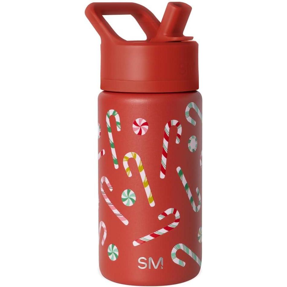 imageSimple Modern Kids Summit  Christmas Water Bottle with Straw Lid  Bluey 18oz Stainless Steel Cup Insulated Tumbler for Toddlers School  Holiday Gifts for Girls Boys  Bluey Holly JollyCandy Cane Salad