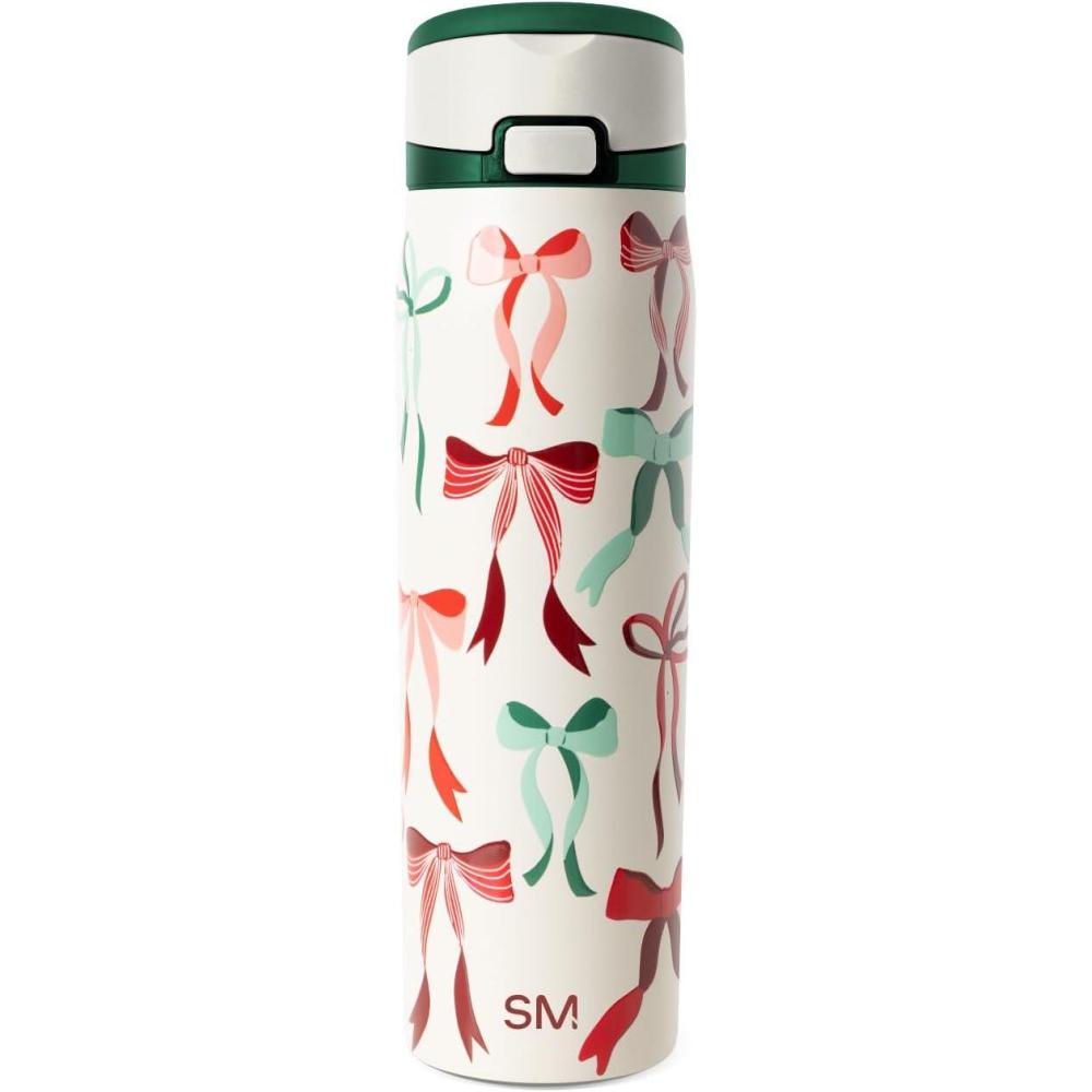 imageSimple Modern Kids Summit  Christmas Water Bottle with Straw Lid  Bluey 18oz Stainless Steel Cup Insulated Tumbler for Toddlers School  Holiday Gifts for Girls Boys  Bluey Holly JollyRibbon Wonderland