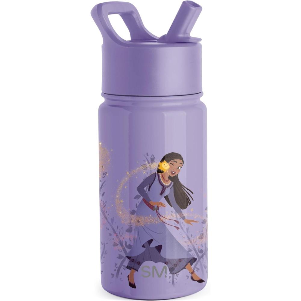 imageSimple Modern Kids Summit Water Bottle with Straw Lid Bluey 18oz Stainless Steel Cup Insulated Tumbler for Girls Boys School  Bluey SkyDisney WishAshas Adventure