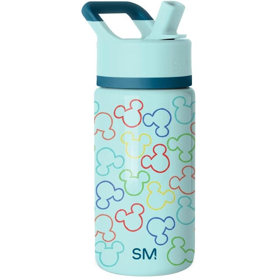 imageSimple Modern Kids Summit Water Bottle with Straw Lid Bluey 18oz Stainless Steel Cup Insulated Tumbler for Girls Boys School Bluey SkyDisneyCheers to Mickey Ears