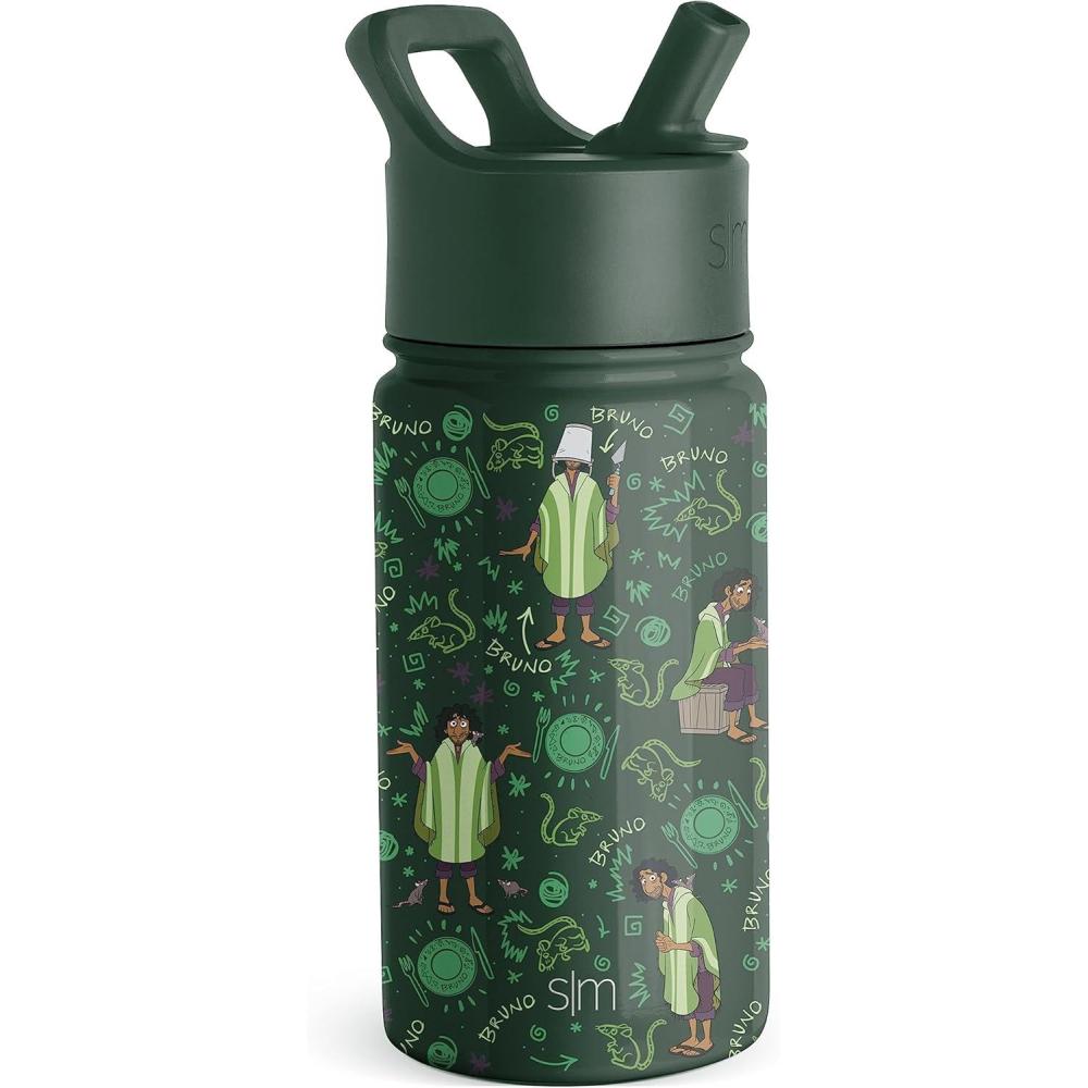 imageSimple Modern Kids Summit Water Bottle with Straw Lid Bluey 18oz Stainless Steel Cup Insulated Tumbler for Girls Boys School Bluey SkyDisneyEncanto Oh Bruno