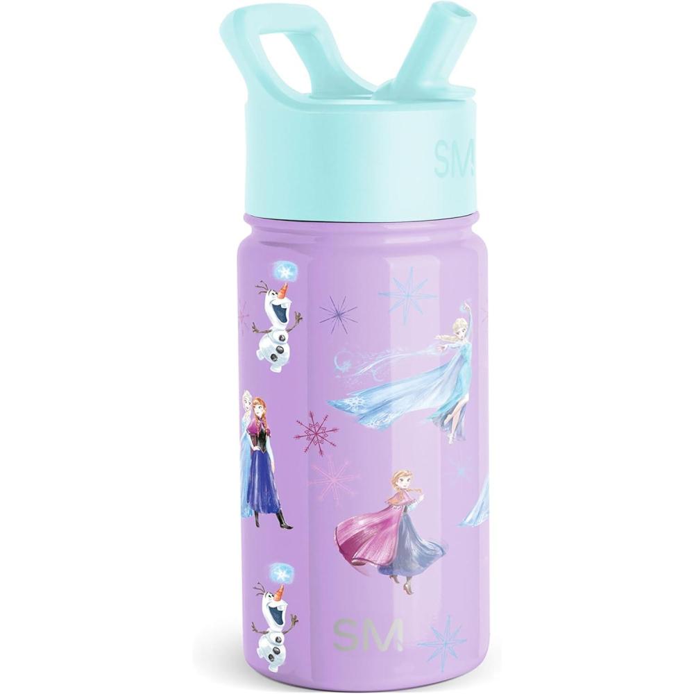 imageSimple Modern Kids Summit Water Bottle with Straw Lid Bluey 18oz Stainless Steel Cup Insulated Tumbler for Girls Boys School Bluey SkyDisneyFrozen Sisters