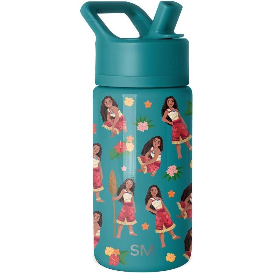 imageSimple Modern Kids Summit Water Bottle with Straw Lid Bluey 18oz Stainless Steel Cup Insulated Tumbler for Girls Boys School Bluey SkyDisneyMoana Oceana