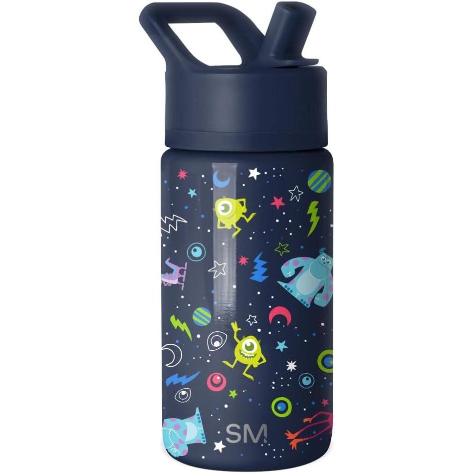 imageSimple Modern Kids Summit Water Bottle with Straw Lid Bluey 18oz Stainless Steel Cup Insulated Tumbler for Girls Boys School Bluey SkyDisneyPixar Monsters Inc Dream Team