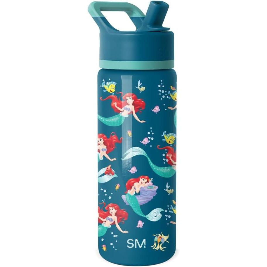 imageSimple Modern Kids Summit Water Bottle with Straw Lid Bluey 18oz Stainless Steel Cup Insulated Tumbler for Girls Boys School  Bluey SkyDisneyThe Little Mermaid Ariels Dream