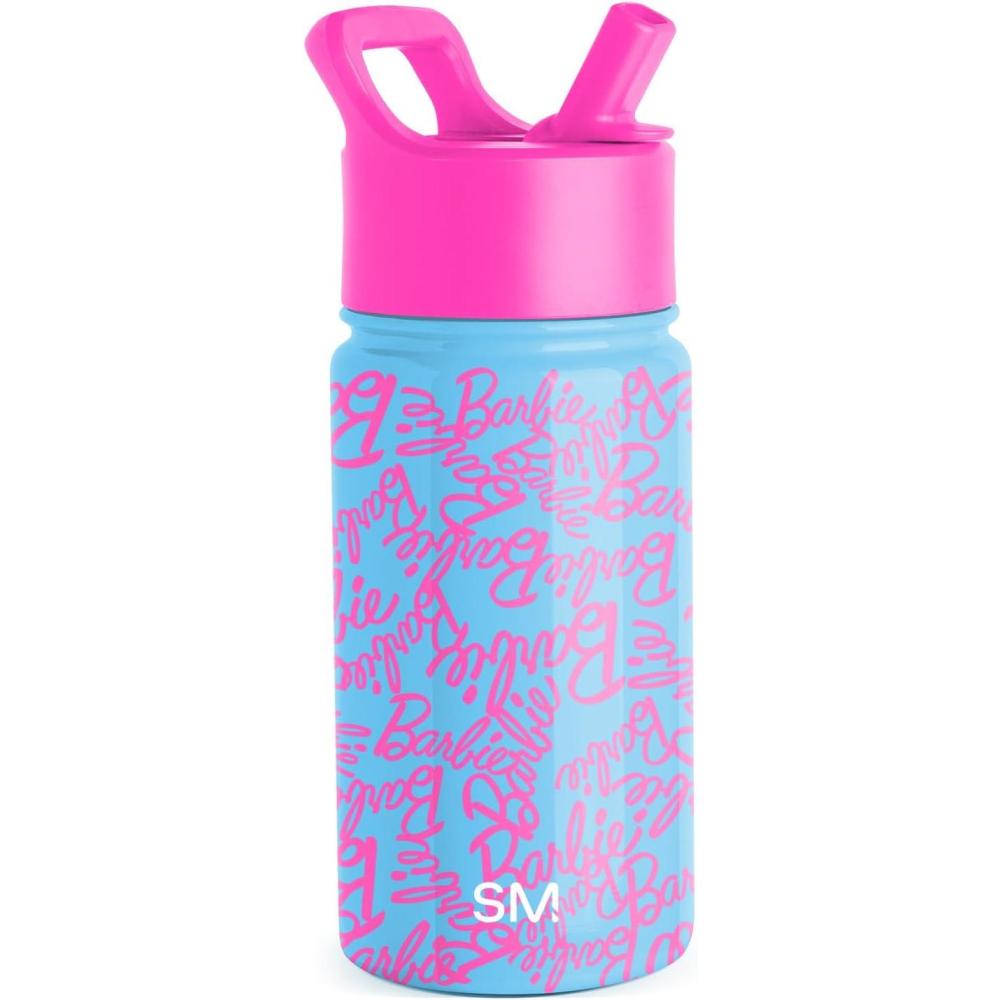 imageSimple Modern Kids Summit Water Bottle with Straw Lid Bluey 18oz Stainless Steel Cup Insulated Tumbler for Girls Boys School Bluey SkyMattel Barbie Cursive