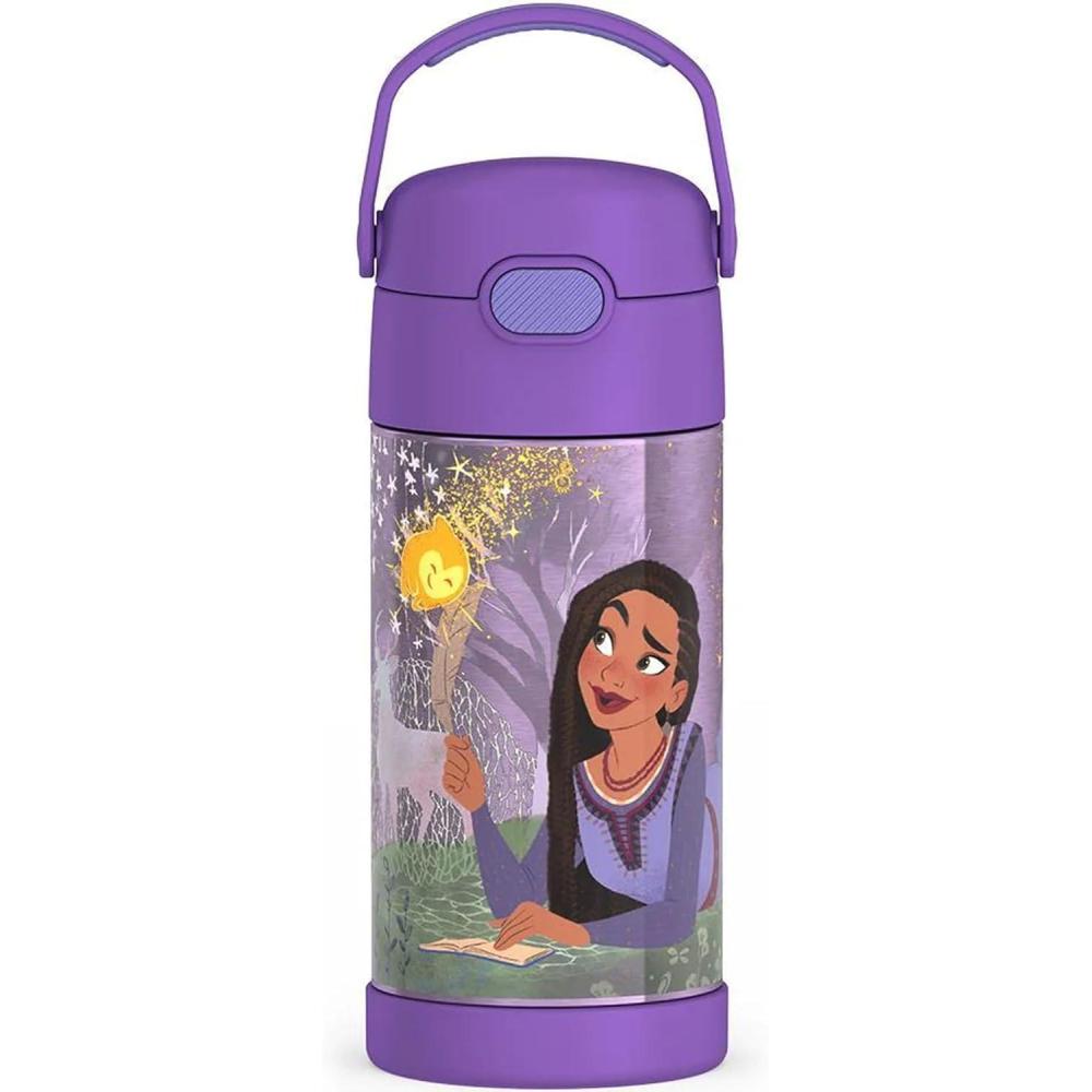 imageTHERMOS FUNTAINER Water Bottle with Straw 12 Ounce Kids Stainless Steel Vacuum Insulated Water Bottle with Lid BlueyWish