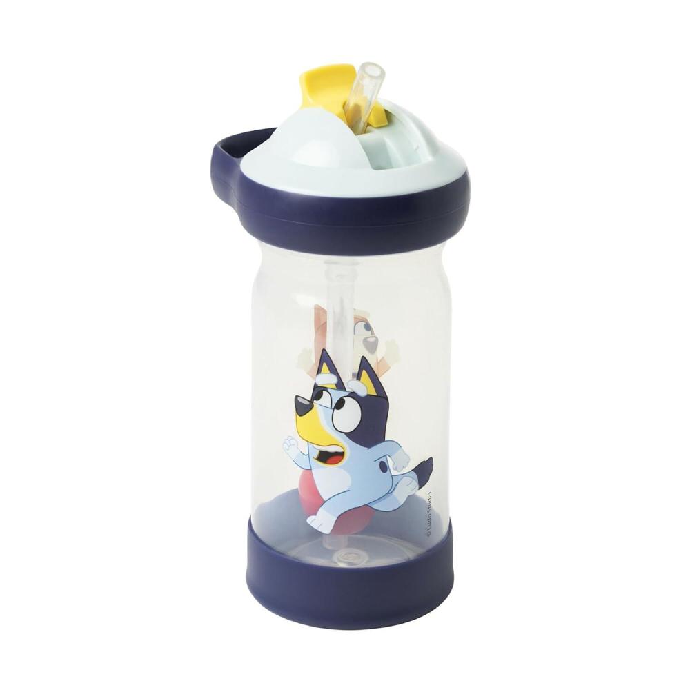 imageThe First Years Bluey Sip amp See Toddler Water Bottle Includes Floating Charm Toddler Cups with Straw 12 Oz Ages 24 Months and Up12 Ounces