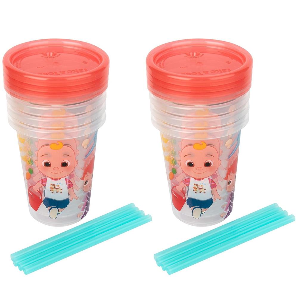 imageThe First Years Bluey Take amp Toss Toddler Straw Cups Spill Proof Toddler Sippy Cups with Snap On Lids and Straws Bluey Gifts and Bluey Party Supplies 10 Oz 10 CountCocomelon