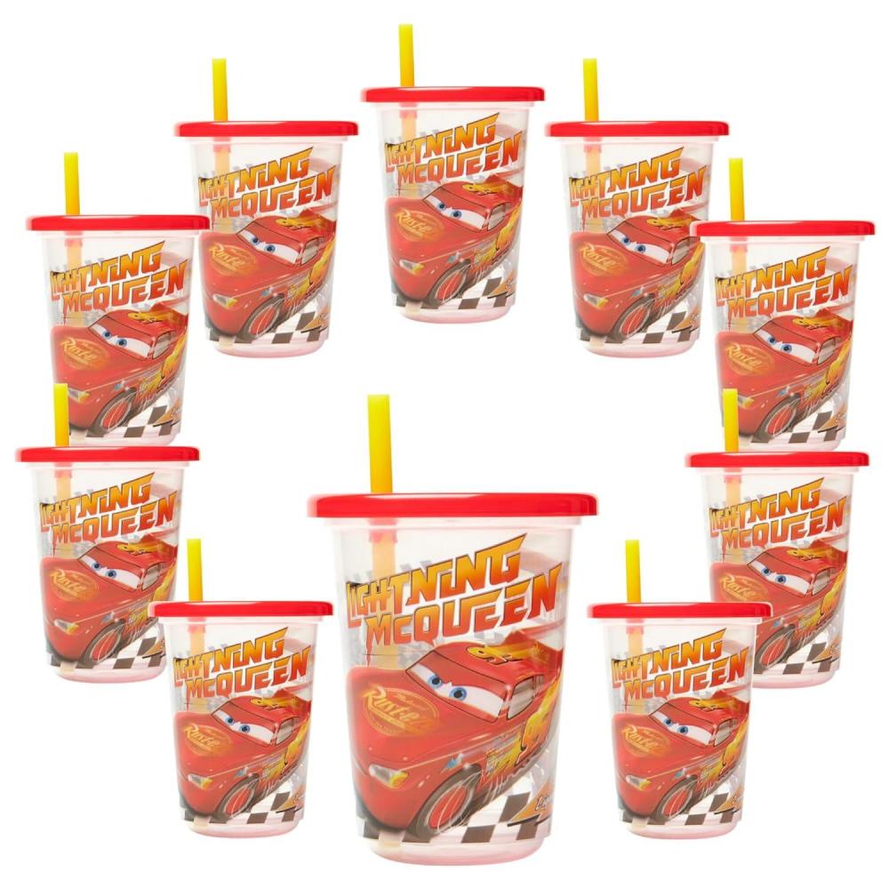 imageThe First Years Bluey Take amp Toss Toddler Straw Cups Spill Proof Toddler Sippy Cups with Snap On Lids and Straws Bluey Gifts and Bluey Party Supplies 10 Oz 10 CountDisney Cars