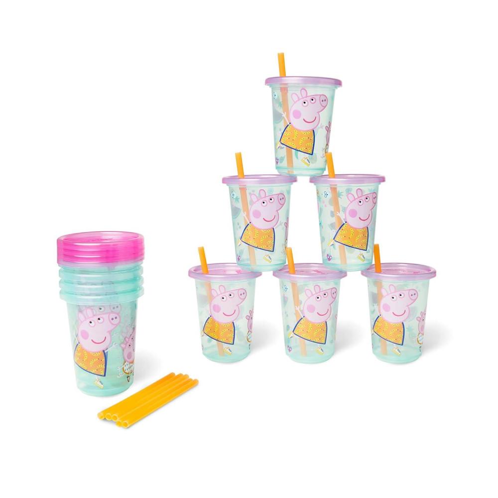 imageThe First Years Bluey Take amp Toss Toddler Straw Cups Spill Proof Toddler Sippy Cups with Snap On Lids and Straws Bluey Gifts and Bluey Party Supplies 10 Oz 10 CountPeppa Pig