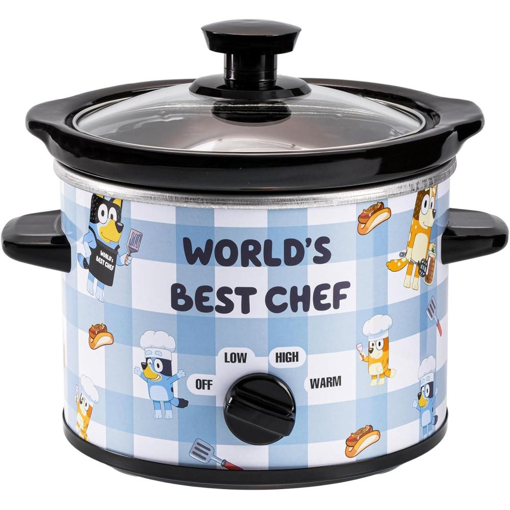 imageUncanny Brands Bluey 2qt Slow Cooker Small Kitchen ApplianceBluey