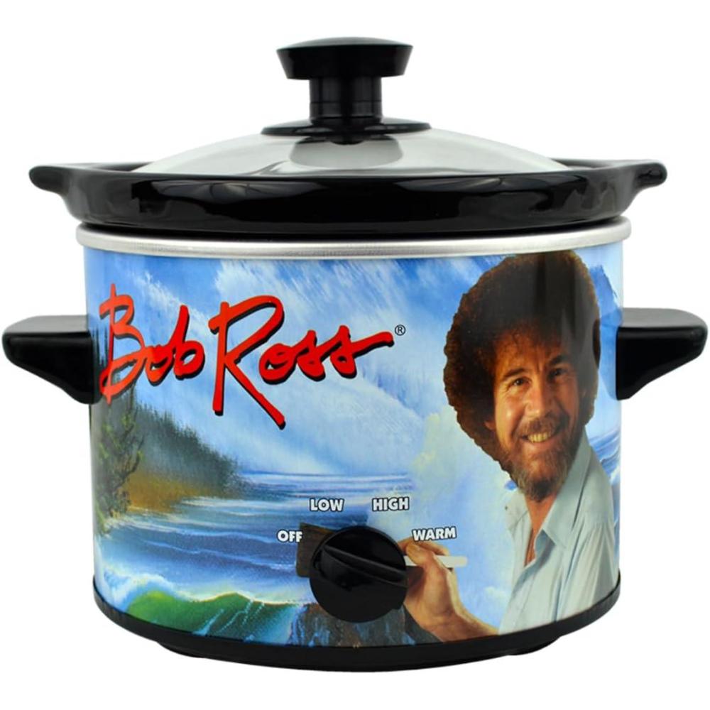 imageUncanny Brands Bluey 2qt Slow Cooker Small Kitchen ApplianceBob Ross