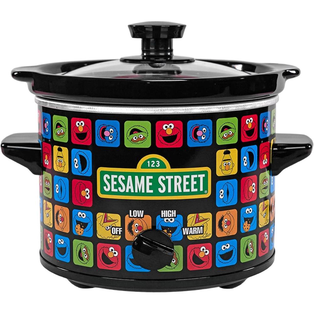imageUncanny Brands Bluey 2qt Slow Cooker Small Kitchen ApplianceSesame Street