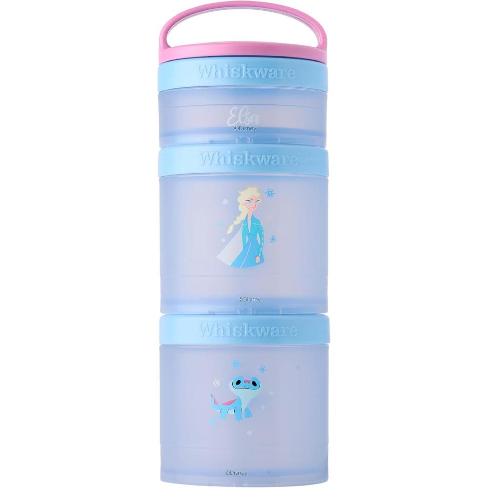 imageWhiskware Bluey Stackable Snack Containers for Babies Toddlers and Kids 3 Stackable Snack Cups for School and Travel Cupholder Friendly Bluey Chloe Bingo and Lila Best BuddiesElsa and Bruni