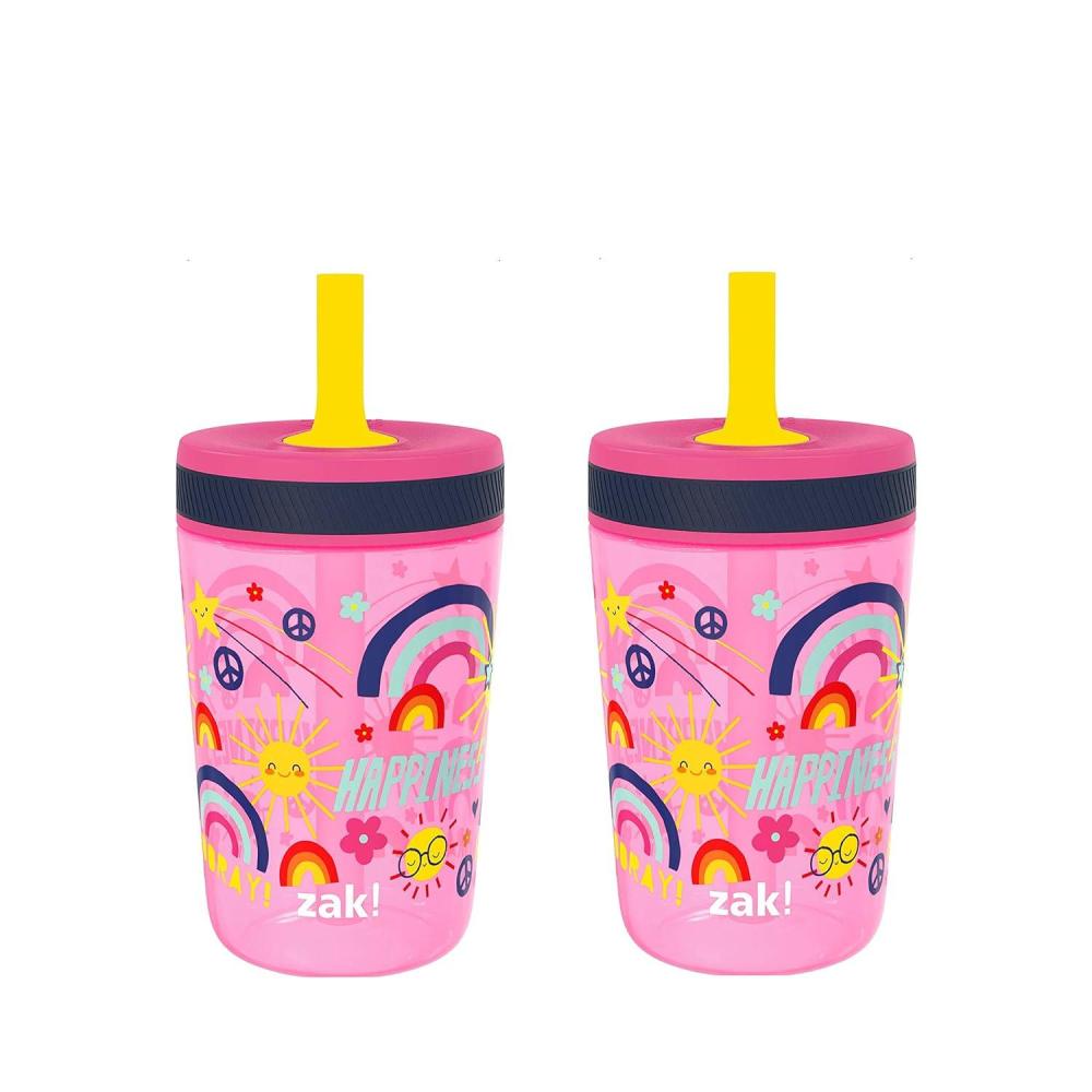 imageZak Designs 15oz Bluey Kelso Tumbler Set LeakProof ScrewOn Lid with Straw Made of Durable Plastic and Silicone Perfect Bundle for Kids 2 Count Pack of 1Starpower
