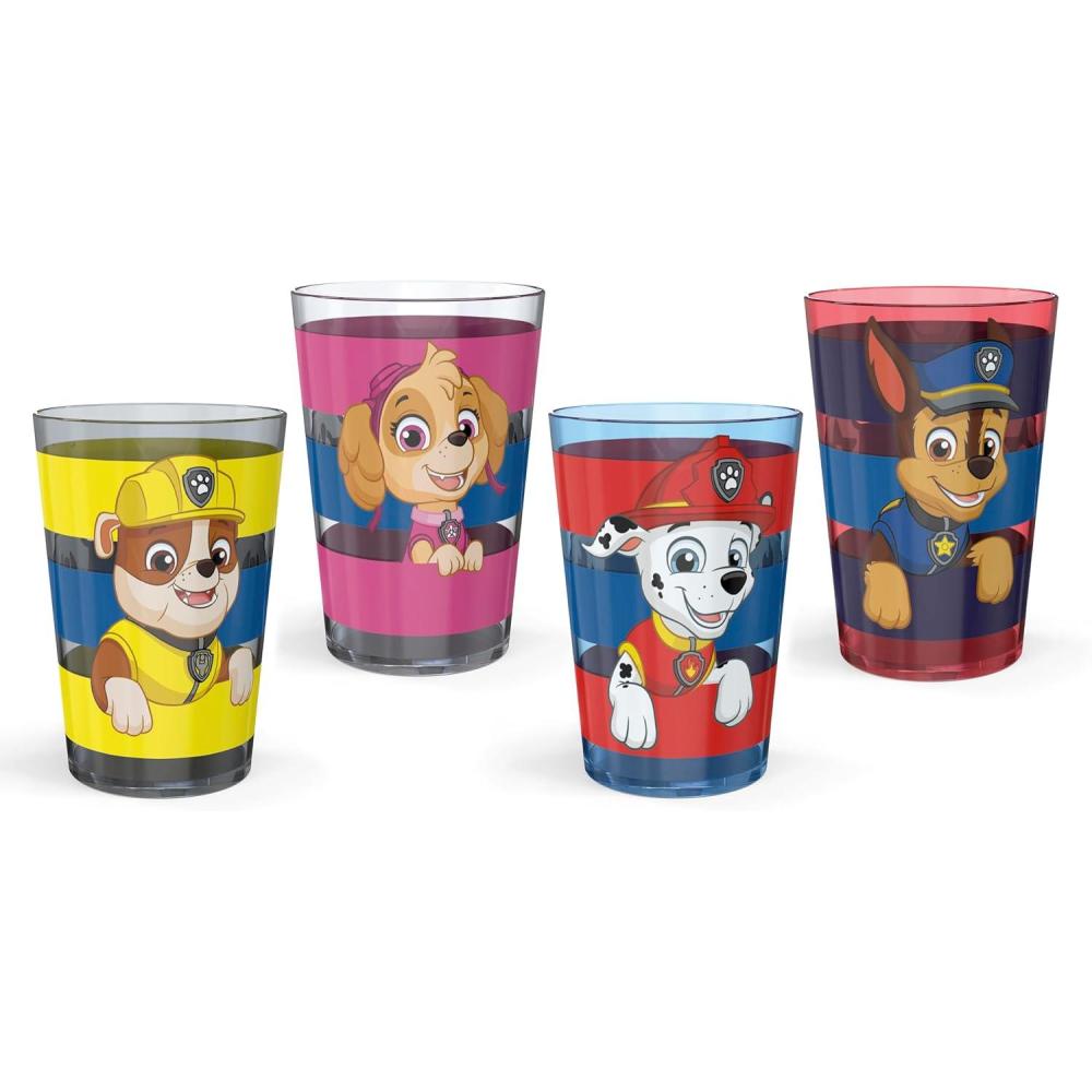 imageZak Designs Bluey Nesting Tumbler Set Includes Durable Plastic Cups with Variety Artwork Fun Drinkware is Perfect for Kids 145 oz 4Pack NonBPAChase Marshall Skye