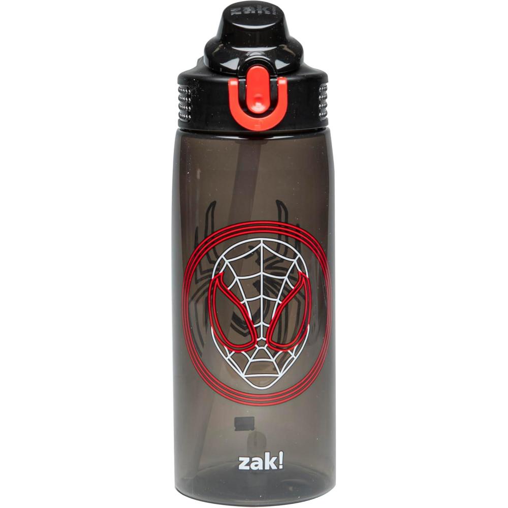 imageZak Designs Bluey Sage Kids Water Bottle For School or Travel 16oz Durable Plastic Water Bottle With Straw Handle and LeakProof PopUp Spout Cover Bluey amp BingoSpiderMan Miles Morales