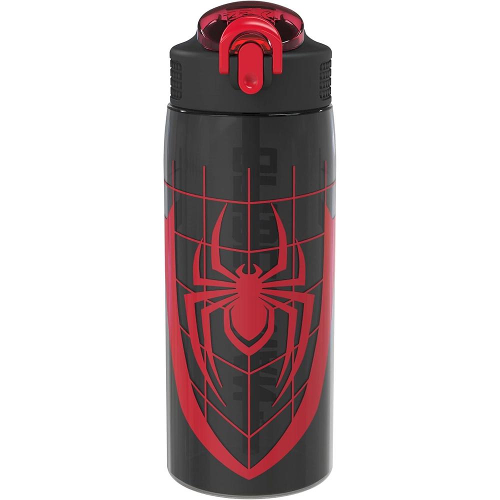 imageZak Designs Bluey Sage Kids Water Bottle For School or Travel 16oz Durable Plastic Water Bottle With Straw Handle and LeakProof PopUp Spout Cover Bluey amp BingoMarvel SpiderMan