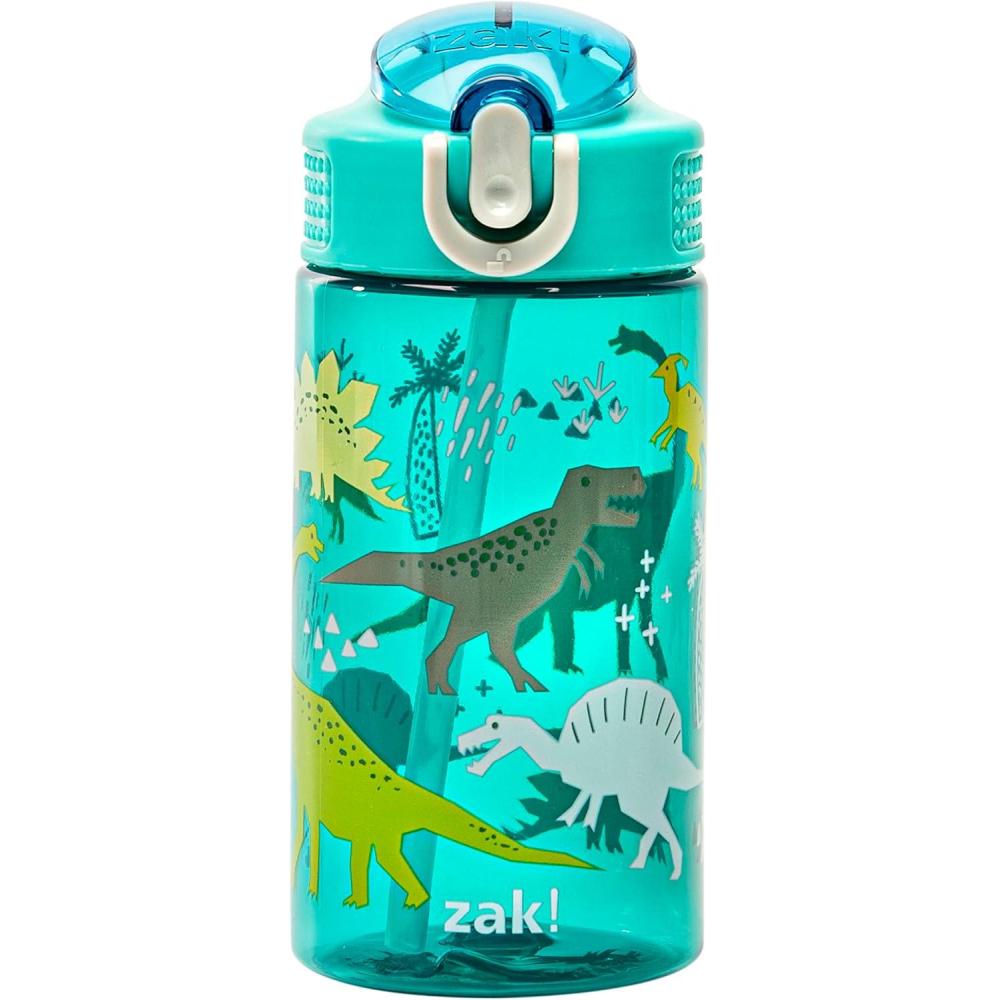 imageZak Designs Bluey Sage Kids Water Bottle For School or Travel 16oz Durable Plastic Water Bottle With Straw Handle and LeakProof PopUp Spout Cover Bluey amp BingoDinosaur
