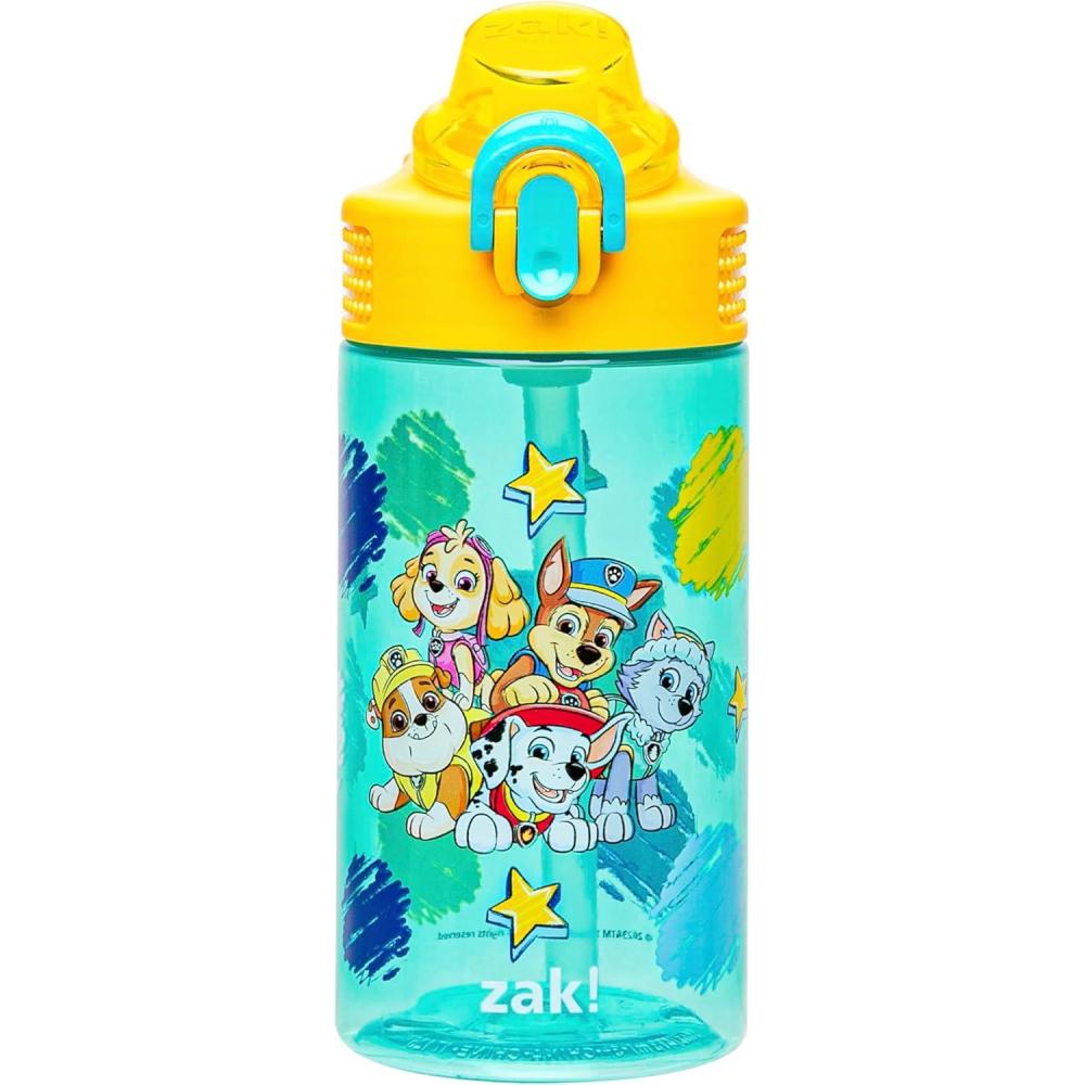 imageZak Designs Bluey Sage Kids Water Bottle For School or Travel 16oz Durable Plastic Water Bottle With Straw Handle and LeakProof PopUp Spout Cover Bluey amp BingoPAW Patrol Chase Marshall Skye Rubble Everest