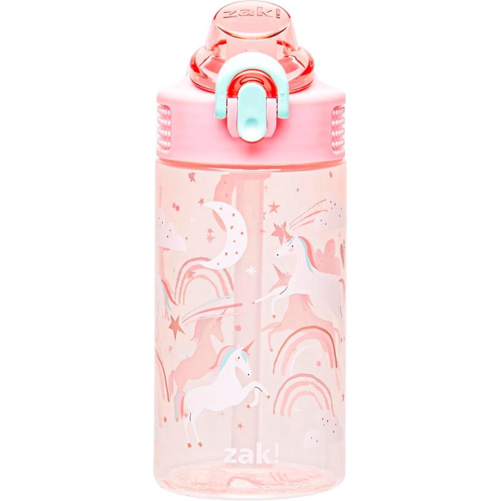 imageZak Designs Bluey Sage Kids Water Bottle For School or Travel 16oz Durable Plastic Water Bottle With Straw Handle and LeakProof PopUp Spout Cover Bluey amp BingoFanciful Unicorn