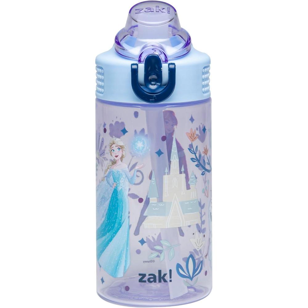 imageZak Designs Bluey Sage Kids Water Bottle For School or Travel 16oz Durable Plastic Water Bottle With Straw Handle and LeakProof PopUp Spout Cover Bluey amp BingoDisney Frozen Anna  Elsa  Olaf