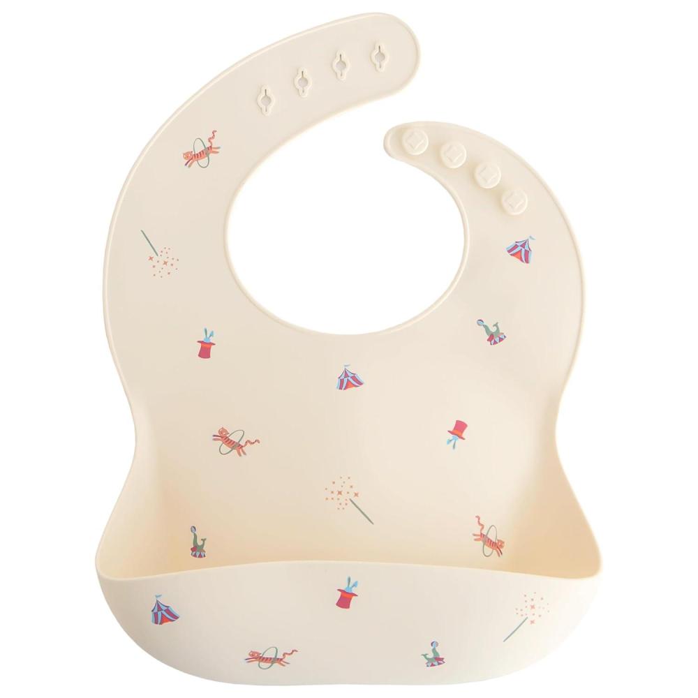 imagemushie x Bluey Silicone Baby Bib  Adjustable Fit Waterproof Bibs Bluey IvoryCircus