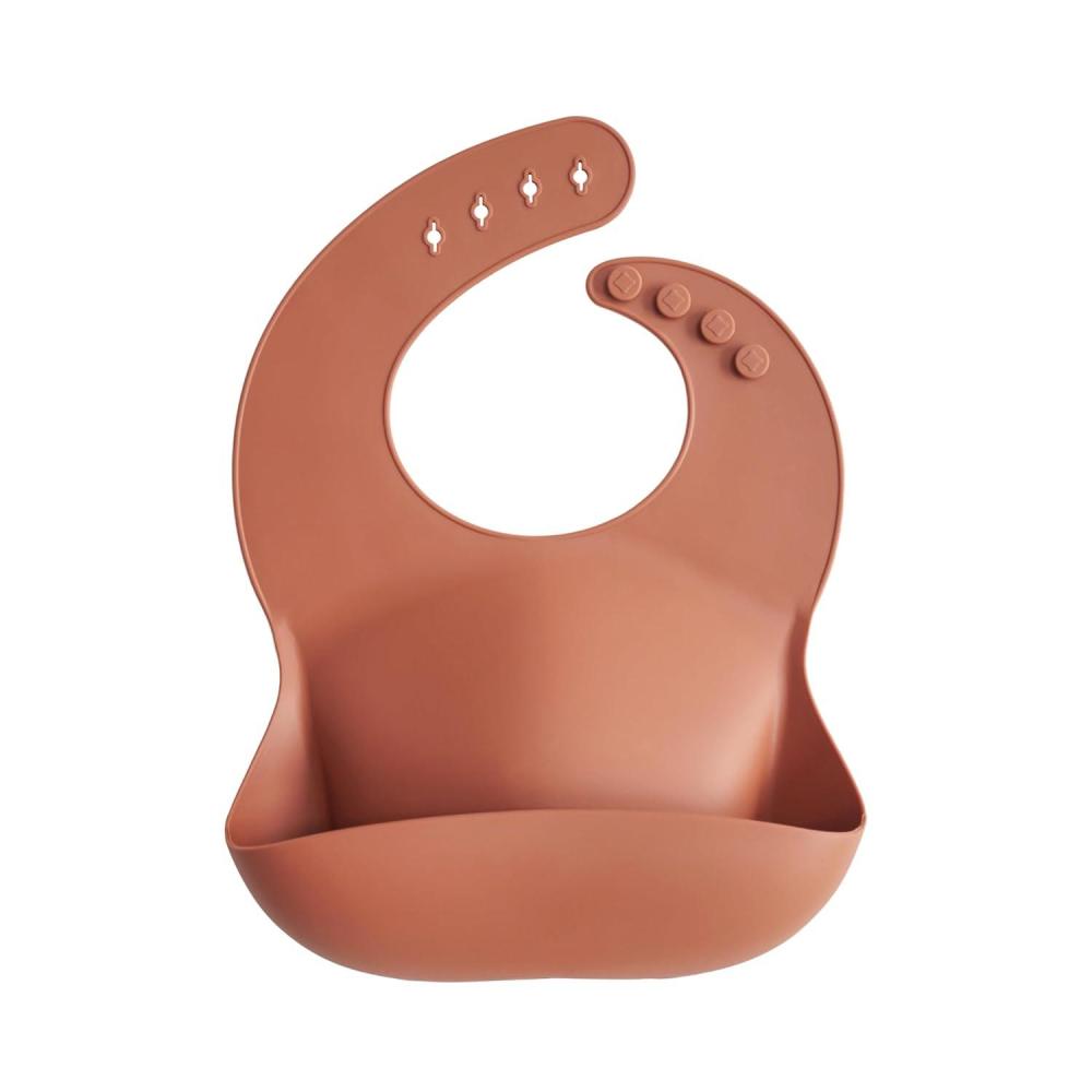 imagemushie x Bluey Silicone Baby Bib  Adjustable Fit Waterproof Bibs Bluey IvoryClay