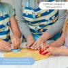 Handstand Kitchen Bluey Cookie Baking Set with Three Bluey Themed Cookie Stamp Cutters and Nylon Cookie Spatula