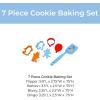 Handstand Kitchen Bluey Cookie Baking Set with Three Bluey Themed Cookie Stamp Cutters and Nylon Cookie Spatula