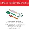 Handstand Kitchen Bluey Holiday Baking Set with Bluey and Bingo Cookie Cutters, Rolling Pin, Spatula and Flipper