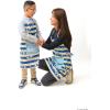 Handstand Kitchen Bluey and Bingo 100% Cotton Blue Stripe Print Patch Pocket Apron Collection(Adult and Child Apron)
