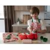 Handstand Kitchen Bluey and Bingo 100% Cotton Hoilday Stripe Print Child’s Apron and Oven Mitt Pair Set
