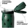 Simple Modern Kids Summit | Christmas Water Bottle with Straw Lid | Bluey 18oz Stainless Steel Cup Insulated Tumbler for Toddlers, School | Holiday Gifts for Girls Boys | Bluey Holly Jolly(Winter Trees)