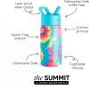 Simple Modern Kids Summit Water Bottle with Straw Lid |Bluey 18oz Stainless Steel Cup Insulated Tumbler for Girls, Boys, School | Bluey Sky(-Tie-Dye)