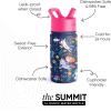 Simple Modern Kids Summit Water Bottle with Straw Lid |Bluey 18oz Stainless Steel Cup Insulated Tumbler for Girls, Boys, School | Bluey Sky(-Unicorn Rainbows)