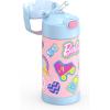 THERMOS FUNTAINER Water Bottle with Straw – 12 Ounce – Kids Stainless Steel Vacuum Insulated Water Bottle with Lid, Bluey(Barbie)