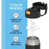 THERMOS FUNTAINER Water Bottle with Straw – 12 Ounce – Kids Stainless Steel Vacuum Insulated Water Bottle with Lid, Bluey(Batman)